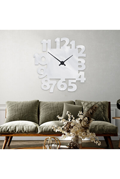 Marktna ساعة جدارية مميزة من الاكريلك الفضي الامع