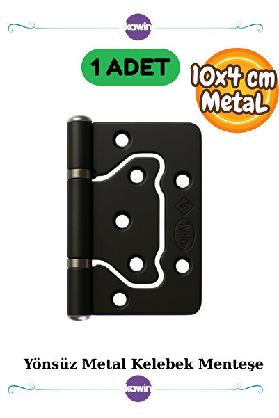 Kawin 1 Adet Dayanıklı 10 CM Kapı Menteşesi – Siyah Metal Yönsüz Kelebek Ment...