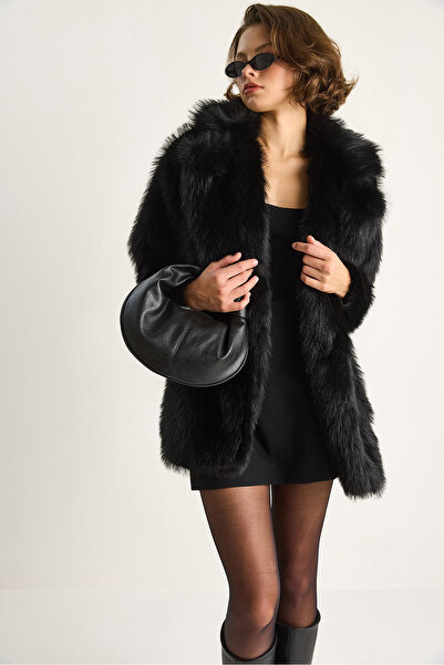 Bianco Lucci Dámská prémiová bunda z umělé dlouhé kožešiny 2461 60251923
