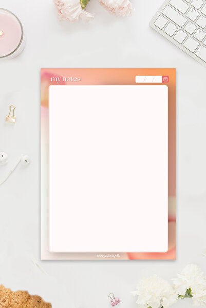 İnci Rüyası Hediyelik Colorful Unlined A5 Size Memo Pad, Notebook, Note Paper, Planner, Planning Book