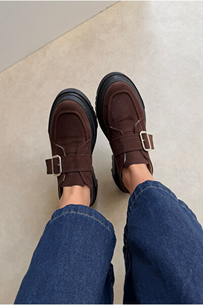 Mupa Shoes Women's Loafer Shoes Aci Brown Suede