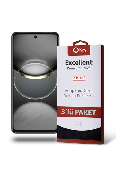 KZY İletişim Tecno Spark 30 ile Uyumlu Temperli Ekran Koruyucu Kırılmaz Cam E...