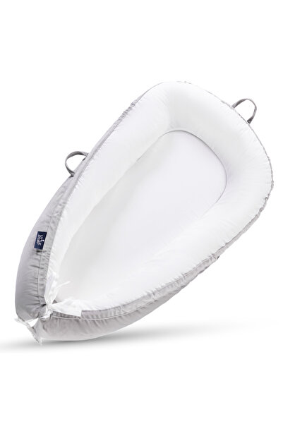 Little Story Soft Breathable Fiberfill Newborn Lounger Bed - Solid Grey