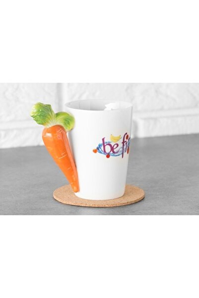 Gadget Master Porcelain mug with carrot-shaped handle - 230 ml