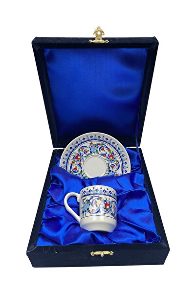 ÅLÅ OTANTİK HEDİYELİK طقم فنجان واحد مع صندوق مخملي