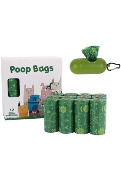 SKY TOUCH عبوات حفاضات قابلة للتحلل الحيوي - 180 قطعة أكياس برائحة الليمون لل...