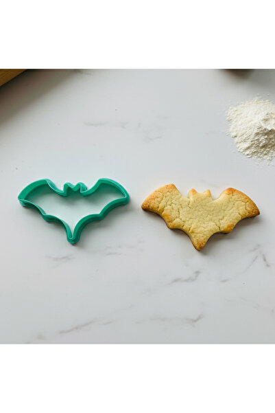 Düvencioğlu قالب بسكويت على شكل خفاش، أخضر، مناسب للهالوين والحفلات