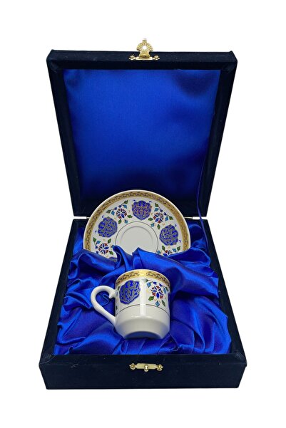 ÅLÅ OTANTİK HEDİYELİK طقم فنجان واحد مع صندوق مخملي