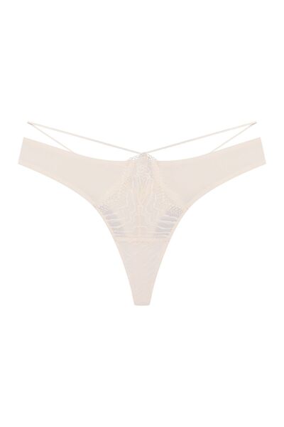 ESOTIQ Women's Thong G-String Panties with Lace Details & Decorative Straps | Bonita