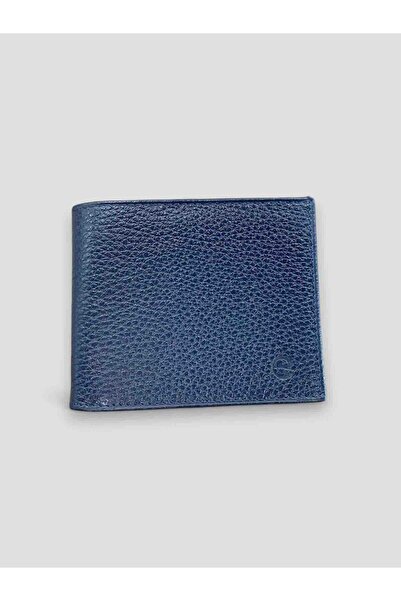BY NAPPA Men's Genuine Leather Wallet 01489 Navy Blue