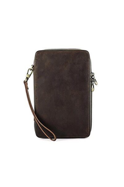 CIGARLOONG Crazy Deri Puro Taşıma Çantası Kahve 4'lü