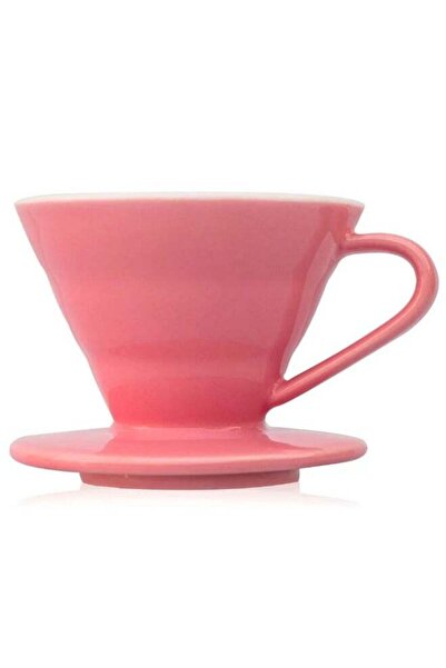 rank V60 Ceramic Coffee Drip Funnel 01 Pink White