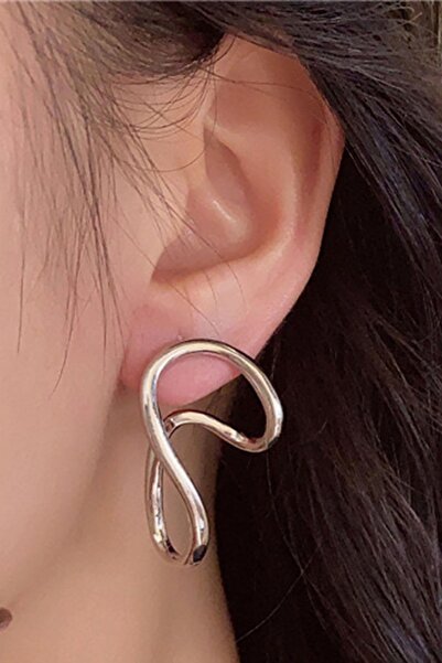 TAKIŞTIR Silver Color Steel Earrings (Pair)