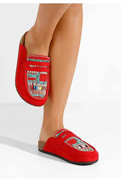 B T Shoes Červené šľapky dámske Marlie