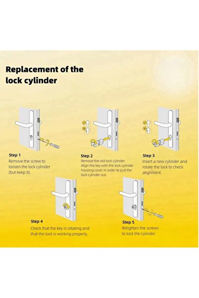 Generic 70mm Door Cylinder Lock | High-Security Profile with Anti-Pick, Anti-Drill, Anti-Bump Features