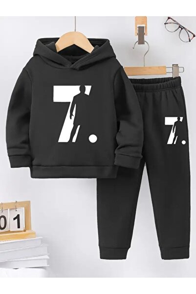 buendiakids Σετ αθλητικών φορμών με κουκούλα για αγόρια με στάμπα ποδοσφαιρισ...