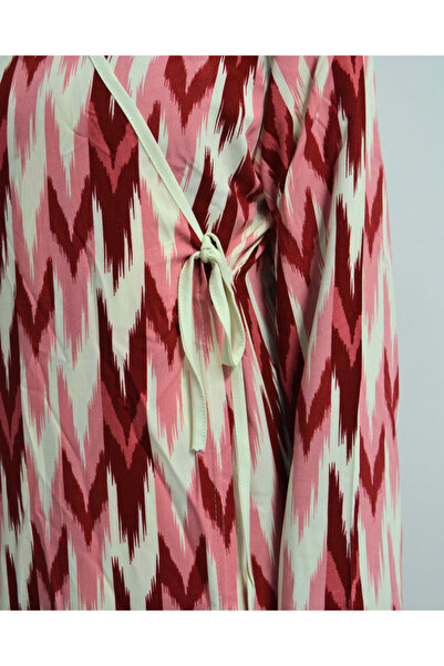 Bilenler Φόρεμα προσευχής με ζιγκ-ζαγκ σχέδιο – 100% βισκόζη, με πλαϊνά κορδόνια, μέγεθος 36-46