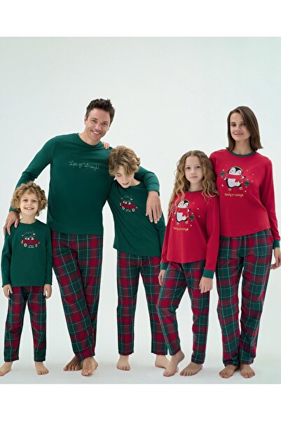 ZEYZEY 8963 Boys' Plaid Car Pajama Set'Father Son Family Combination Can Be Combined'