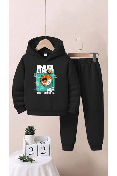 ALİKA Children's Girls/Boys No Limes Printed Bottom Top Tracksuit Set