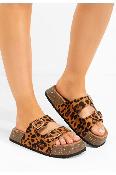 B T Shoes Papuci cu platformă Joselia leopard