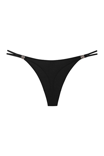 ESOTIQ Women's Thong Panties with Seamless Front & Mesh Back Goldent Details | Nuts