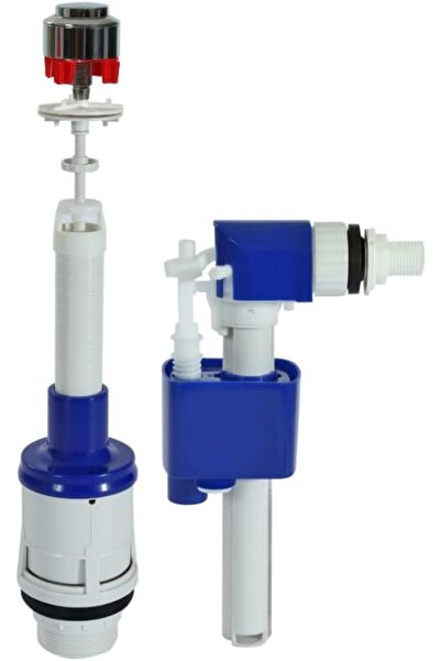 Generic تركيب خزان تدفق عالمي لخزانات المراحيض، متوافق مع توصيلات المياه العلوية والجانبية،