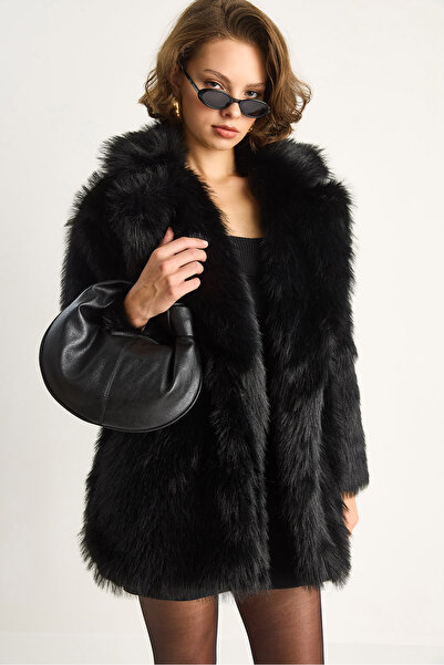 Bianco Lucci Dámská prémiová bunda z umělé dlouhé kožešiny 2461 60251923