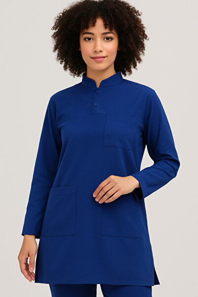 ÜÇAS İŞ GİYİM TESETTÜR HEMŞİRE FORMA TAKIM LİKRA KUMAŞ