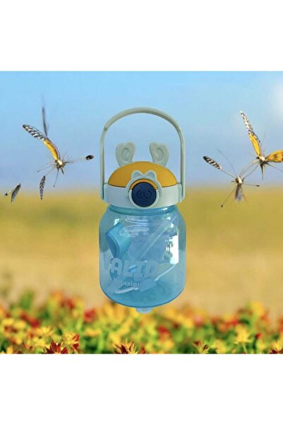 Relaxion Imported Luxury Earled Blue-Orange Flask/Water Bottle with Sticker Gift 1100 ml