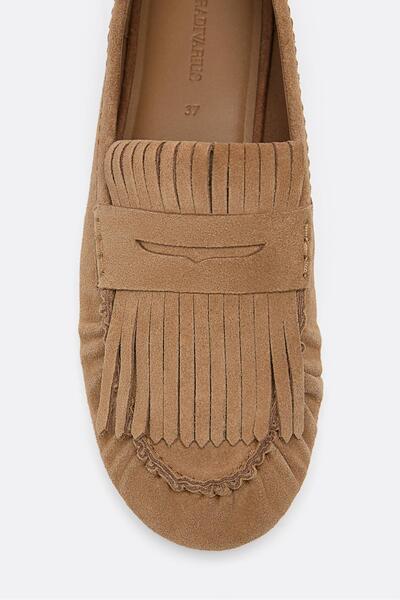 Stradivarius Mokasen püsküllü deri