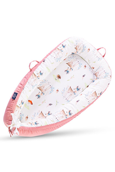 Little Story Soft Breathable Fiberfill Newborn Lounger Bed - Reindeer
