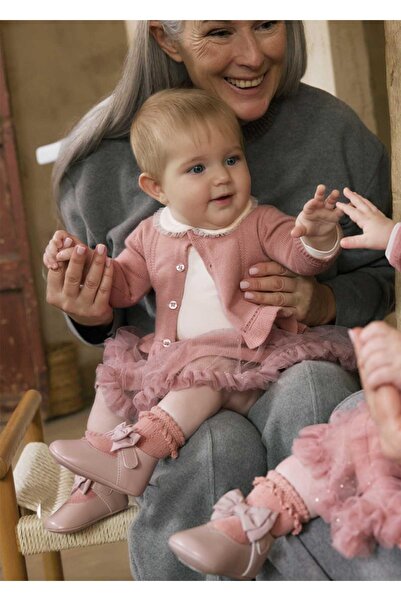 MAYORAL Kışlık Kız Bebek 3'lü Set Triko Etekli Takım - Pembe