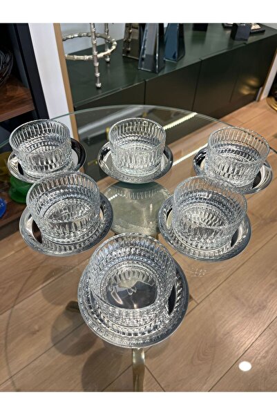 P&ORA PREMIUM KITCHEN PRODUCTS P&Ora 12-Piece Silver Metal Plate Set for 6 People