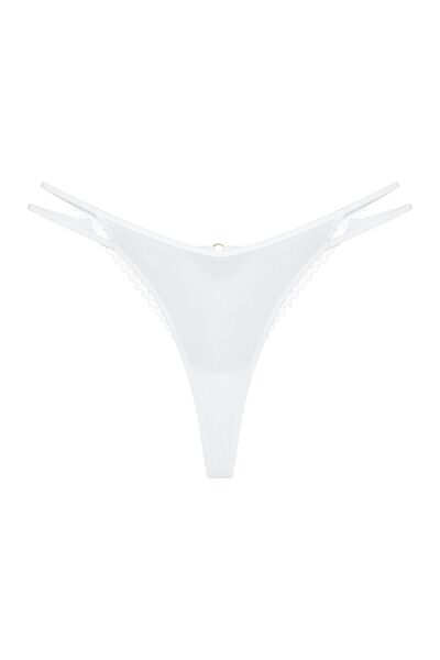 ESOTIQ BLOOVII Tanga pentru femei, cu imprimeu tanga, cu aspect neted în față și dantelă la spate, sexy, decupate | Nickita