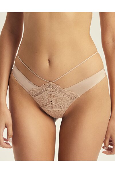 ESOTIQ Women's Thong Panties G-String with Lace Details and Removable Hips Strap | Notty