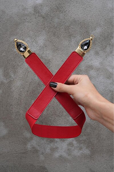 Desre Moda Damla Stone Women's Belt Dress Belt Coat Belt Trouser Belt