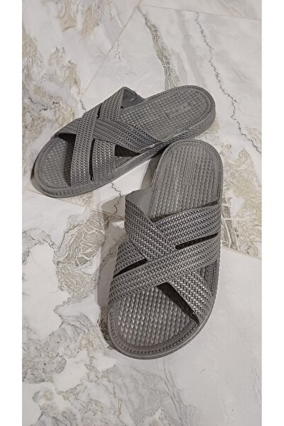 GEZER Islak Zemine Uygun Çapraz Model Erkek Ev Banyo Terliği