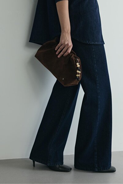 Suud Collection Acı Kahve Cove Büzgülü El Çantası