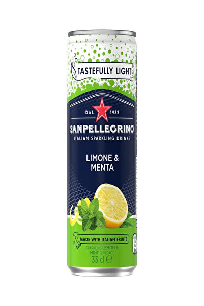 San Pellegrino عصير فوار بنكهة الليمون والنعناع 330 مل × 24