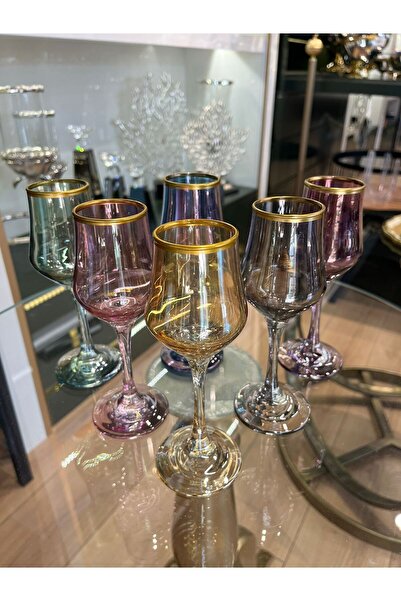 P&ORA PREMIUM KITCHEN PRODUCTS P&ORA 6 Lİ RENKLİ KAHVE YANİ SU BARDAĞI