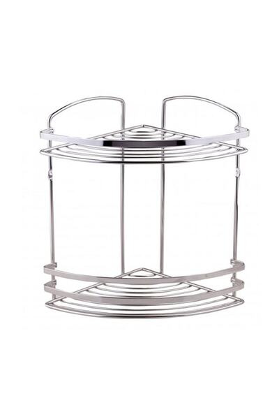 DacEnergy Chrome corner bathroom shelf, corner mounting, two shelves, size 20x20x28 cm, color...