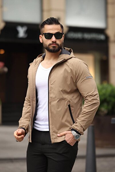 KOCCI Yeni Sezon Su Ve Rüzgar Geçirmez Esnek Premium Kumaş Kapüşonlu Mevsimli...