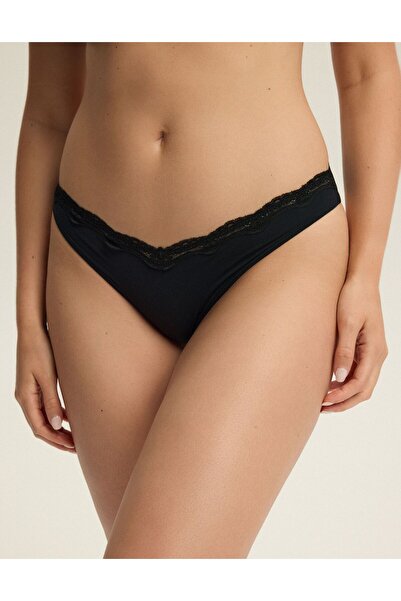 Bloovii Tanga pentru femei, design invizibil, neted, cu bordură din dantelă | Arien