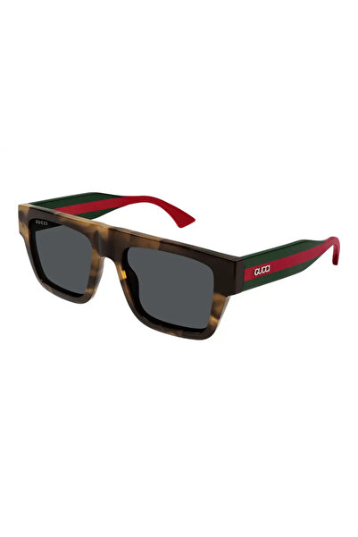 Gucci GC1868S003 Erkek Güneş Gözlüğü Kahverengi Kemik Çerçeve Mavi Lens UV400