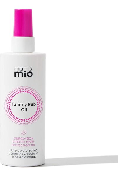 Mama Mio زيت تدليك البطن ١٢٠ مل | مناسب للحوامل، نباتي، خالٍ من القسوة، معتمد من أطباء الجلدية