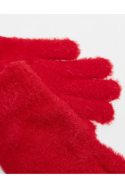 Goldmine Women's Full Finger Soft Textured Fluffy Gloves