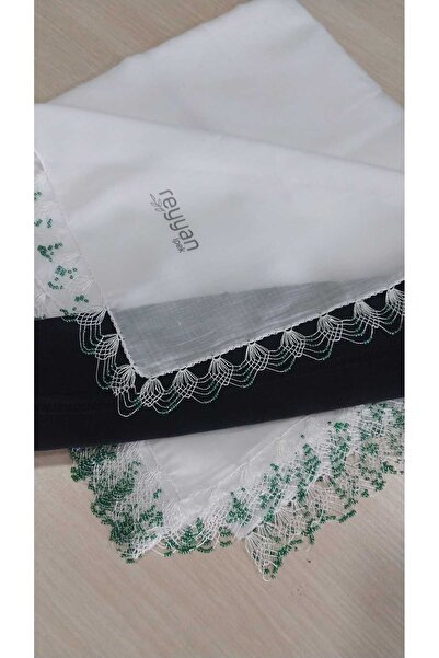 Papatyam Handcrafted Needlework Beaded Writing/Needlework Embroidery/Yemeni Needlework/Handcrafted Dowry Cheesecloth/100X100/Reyyan