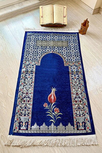 MUSK STORE Луксозен стеган мокет за молитва с дизайн на лалета 115x66 см. 800...