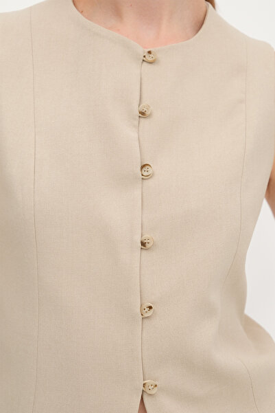 Addax Bisiklet Yaka Düğmeli Yelek Y7586