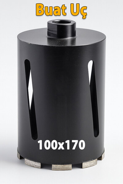 Badem10 Buat Uç 100x170mm Beton Tuğla Delme Ucu Orta Çap Tesisat Elektrik Hav...